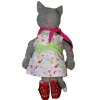Kathe Kruse lielais kaķis 40cm ar apģērbu 