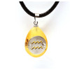 Dzintara Kulons Amulets ar Zīmi "Ūdensvīrs"