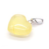Baltijas dzintara sirds formas kulons sviesta krāsā 24c