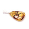 Pulēta dzintara kulons amulets ar Jumi