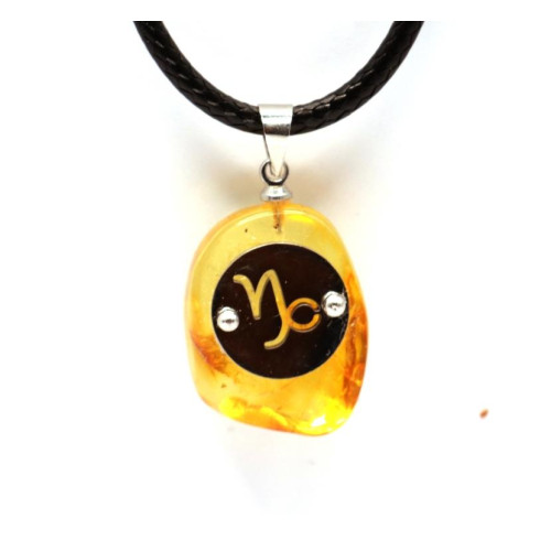 Dzintara Kulons Amulets ar Zīmi "Mežāzis"