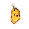 Baltijas dzintara kulons amulets medus krāsā ar zodiaka zīmi Sudrabs 925