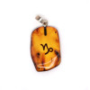 Baltijas dzintara kulons amulets medus krāsā ar zodiaka zīmi Sudrabs 925