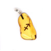 Baltijas dzintara kulons amulets medus krāsā ar zodiaka zīmi Sudrabs 925