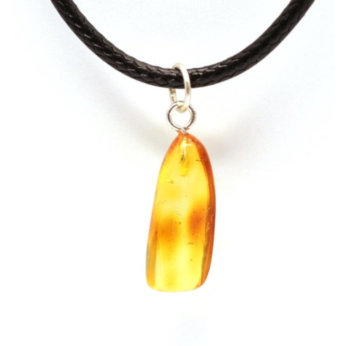 Baltijas dzintara kulons amulets medus krāsā